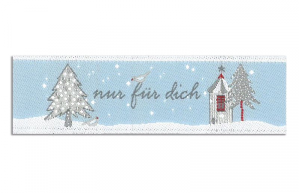 Webetikett / Patch / Flicken Winterlandschaft "Nur für dich" von acufactum